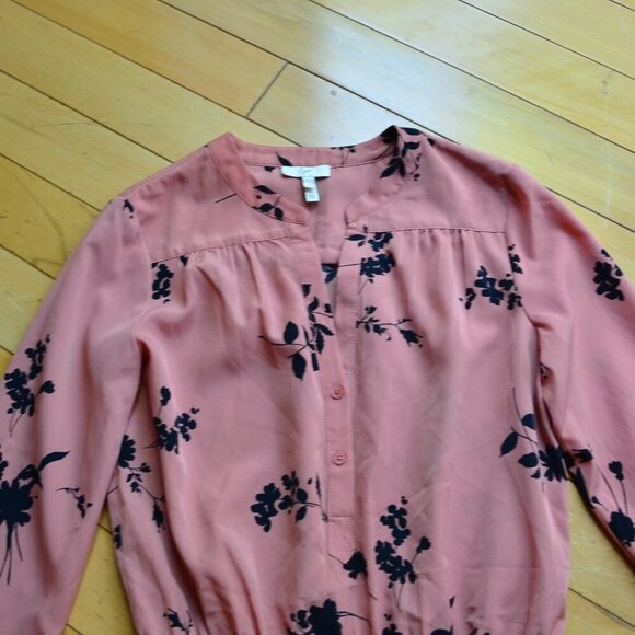 Joie Pink Acey Floral Long Sleeve Dress Size XS - Picture 3 of 12